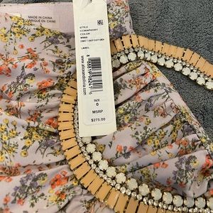 Alice + Olivia Freida Rouched High Midi Skirt